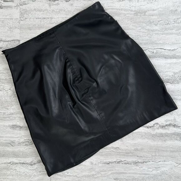 ZARA Faux Leather Wrap Skirt - Picture 6 of 7